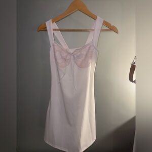 Women’s Small White Dress with Lace Detailing